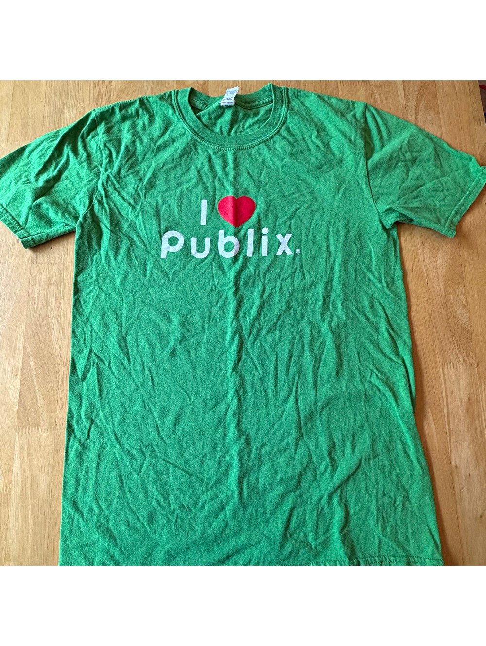 Publix I Love Publix Green Short Sleeve Advertising T-Shirt Size S